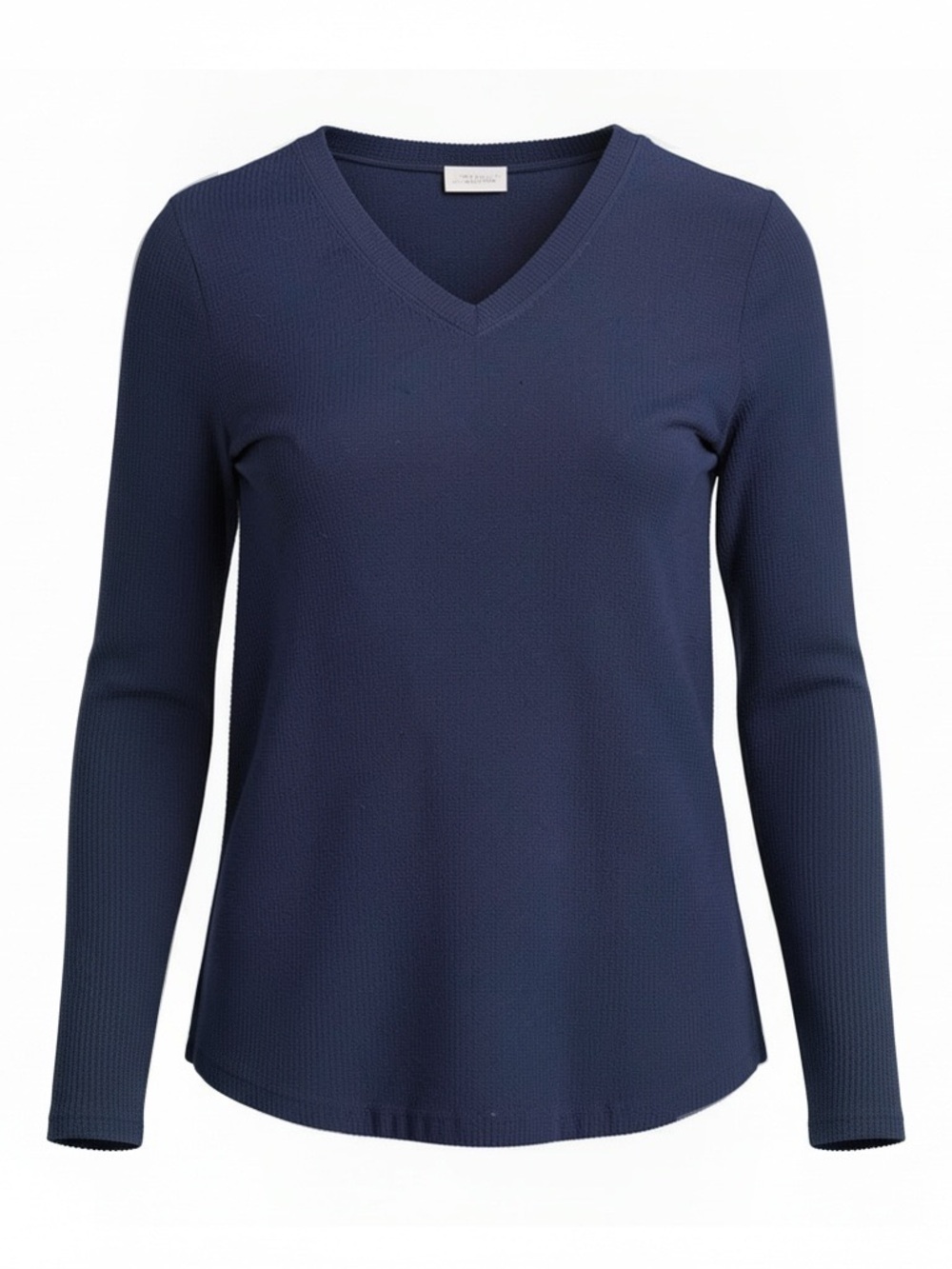 Karen Scott Navy V-Neck Long Sleeve Top